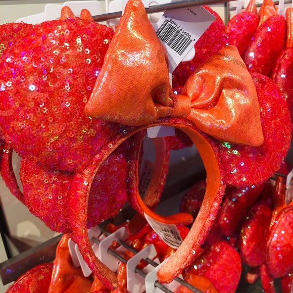 🧡Disney Ariel’s Coral Grotto Minnie Mouse Ears - Picture 3 of 5